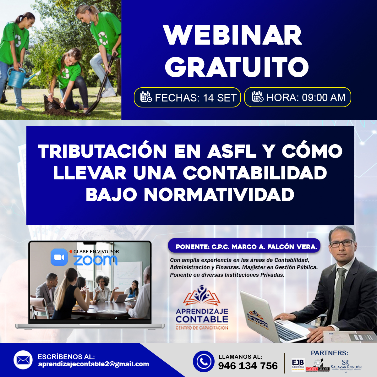 Webinar TRIBUTACIÓN EN ASFL Y CÓMO LLEVAR UNA CONTABILIDAD BAJO NORMATIVIDAD